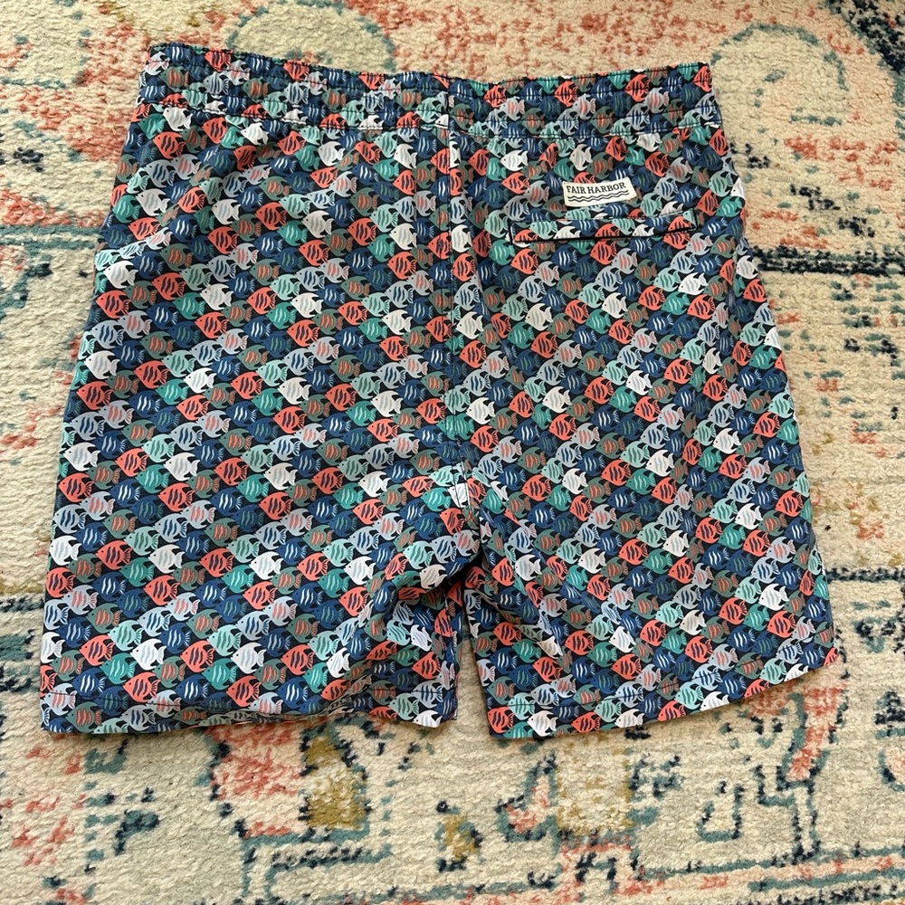 Fair Harbor Kids Bayberry Swim Trunks - Lagoon Angelfish